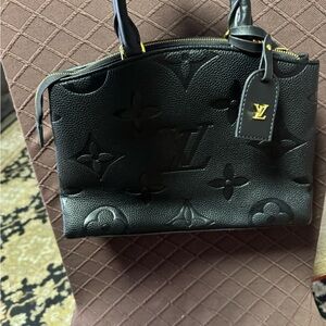 Others Follow Black Embossed Shoulder Bag